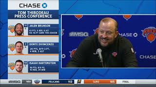 Tom Thibodeau Post Full Game Interview  New York Knicks vs Milwaukee Bucks [upl. by Nap]