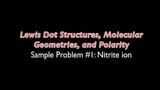 1305 Exam 4 – Lecture 43b Lewis Dot Sample Problem [upl. by Petersen]