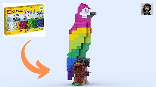 RAINBOW PARROT Lego classic 11033 ideas How to build [upl. by Anirav]