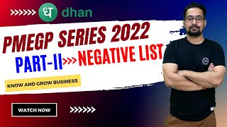 PMEGP SERIES 2022 PART2 Negative List  PMEGP LOAN COMPLETE SOLUTION 2022  Hindi  FINANCE GYAN [upl. by Bartie188]