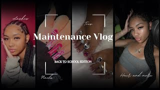 BACK TO SCHOOL MAINTENANCE VLOG ♡  hair nails lashes etc  Liasia Criss [upl. by Nellahs247]