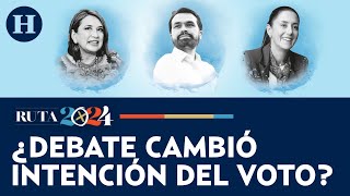 ¿Debate presidencial modificó preferencia de voto Así las posiciones de Gálvez Sheinbaum y Máynez [upl. by Barbey]