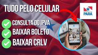 Como Consultar o IPVA baixar boleto para pagamento e o CRLV pelo celular Pará [upl. by Panaggio]