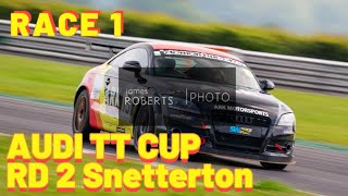 Audi TT Cup Racing RD2 Race 1 Snetterton TCR BRSCC [upl. by Sidnac411]