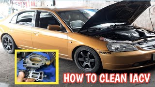 How to Clean IACV  Honda Civic Dimension [upl. by Terrej291]