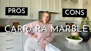 CARRARA MARBLE KITCHEN COUNTERTOPS  PROS amp CONS  SHOULD YOU CHOOSE MARBLE [upl. by Magdau]