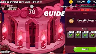 Endless Strawberry Cake Tower Tray 70 Guide F2P  Cookie run kingdom TEXT TO SPEECH [upl. by Uchida]