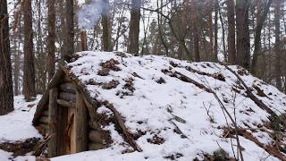 from abandoned to cozy  build underground abandoned dugout survival shelter  no talking [upl. by Leverett]