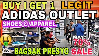 ADIDAS OUTLET LEGIT DI PAPATALO BUY 1 GET 1 at 70 PA SULIT SUBRAADIDAS MARIKINA RIVERBANK [upl. by Abraham]