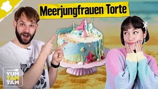 Meerjungfrauen Torte  Buttercremetorten Rezept [upl. by Bail]