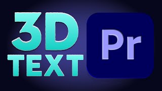 3D text in Premiere Pro no After Effects [upl. by Neztnaj669]