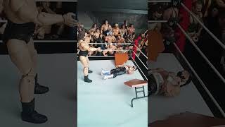 wwewcw the giant chokeslams hollywood hogan through a table wwe wrestling figures [upl. by Ayamat369]