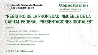 quotRegistro de la Propiedad Inmueble de la Capital Federal Presentaciones digitalesquot [upl. by Enomahs]