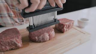 📢 How to use XSpecial Meat Tenderizer Tool 48 Blades Stainless Steel [upl. by Aramoj]