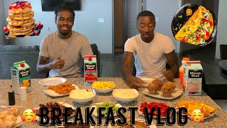 Surprising Meechie with a BIG BREAKFAST Adorable reaction [upl. by Hsac]