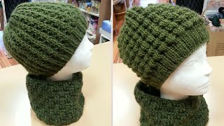 Cappellino ai ferri uomodonna  Tutorial cuffia unisex double face  punto nocciolina ai ferri [upl. by Eddy262]