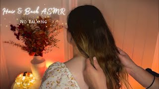 ASMR Real Person Hair Play Back Touching with Lavender Oil Massage amp Dress Fabric Rustling Sounds [upl. by Sivet904]