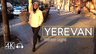 YEREVAN Walking Tour Winter Light Armenia Feb 17 2023 4K 60fps [upl. by Serles]