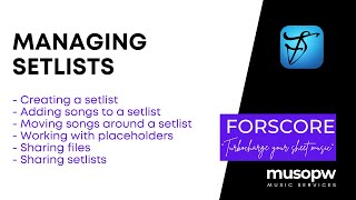 forScore  Creating amp Managing Setlists [upl. by Siramad]