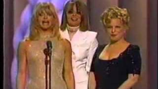 1997 Academy Awards  Bette Midler Goldie Hawn and Diane Keaton Presenting Best Original Song [upl. by Anitsyrc646]