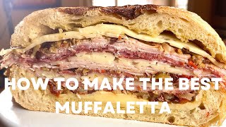 New Orleans Muffaletta Sandwich  Mardi Gras Food [upl. by Anhoj]