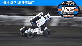 World of Outlaws NOS Energy Drink Sprint Cars  81 Speedway  March 30 2024  HIGHLIGHTS [upl. by Rabbaj667]