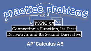 AP Calculus AB TOPIC 59 Connecting a Function Its First Derivative and Its Second Derivative [upl. by Dahcir]