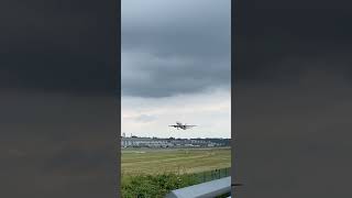 Volotea A319 take off at Airbus Werk Finkenwerder [upl. by Neirrad]