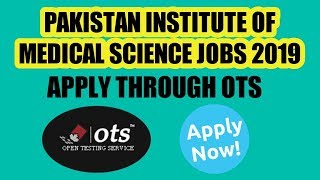 Pak institute ots jobs 2019  ots apply  pak institute of science jobs 2019  ots jobs  ots jobs [upl. by Darleen]