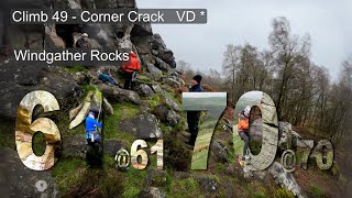 Climb 49  Day 4  Corner Crack  Windgather Rocks  Peak District [upl. by Zampardi]