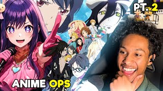 REACTING To Anime Openings For The First Time Recommended By The Crew Part 2 [upl. by Yeldud]