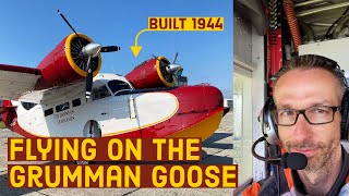 1944 Grumman Goose – Flying on this amazing Flying Boat [upl. by Nnylear]