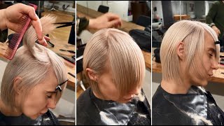 Beauty Short Layered Bob Womens Haircut Full Tutorial Textured amp Precision Cutting Techniques [upl. by Missy795]