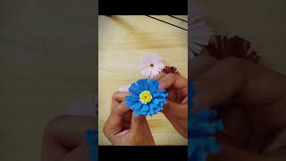 easy paper flower diy craft diyideas [upl. by Drawdesemaj]