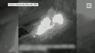 Kiev i devastanti effetti del missile termobarico sul centro commerciale [upl. by Greyso]