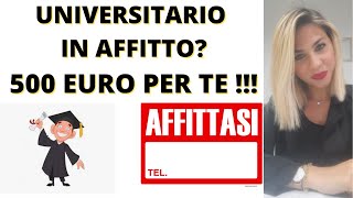 730  BONUS AFFITTO STUDENTI UNIVERSITARI [upl. by Cannice]