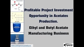 Profitable Investment Opportunity in Acetates Production  Ethyl amp Butyl Acetate Manufacturing [upl. by Leanatan]