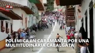 Polémica en Caramanta por una multitudinaria cabalgata [upl. by Erdreid358]