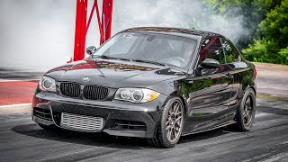 Chasing a 10 SECOND PASS in my 750HP BMW 135i Single Turbo [upl. by Eudo484]