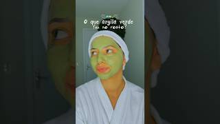 Argila verde no rosto ajuda a tratar a acne diminui olheiras… shorts short skincare [upl. by Nosyk946]