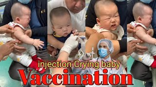 4 moth  Baby age Crying injection vaccination shorts at hospital [upl. by Justis]