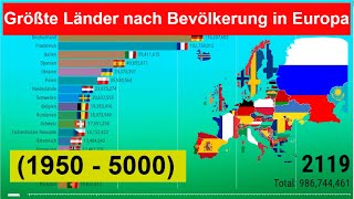 Größte Länder nach Bevölkerung in Europa 1950  5000 Die Bevölkerungsreichsten Länder [upl. by Ardaid]