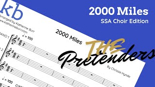 2000 Miles  The Pretenders  SSA Choir edition  Christmas Choral Series [upl. by Boar]