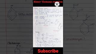 Reimer tiemann reaction with machanism  Bsc part2 reimer tiemann reaction Shorts [upl. by Dionis]