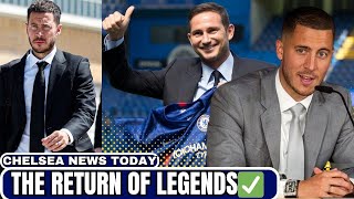 LEGENDS ARE BACK Eden Hazard And Frank Lampard Returns To Stamford Bridge Chelsea News [upl. by Ecadnarb]