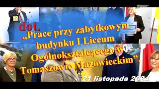 Konfpras dot Prace przy zabytkowym budynku I Liceum Ogólnokształcącego w Tomaszowie Mazowieckim [upl. by Detta]