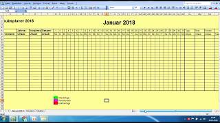 Urlaubsplaner 2018  Aufbau der Tabellen  Teil 1 [upl. by Nnaharas815]