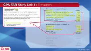 CPA Exam TBS Defined Benefit Pension Plan Simulation Example [upl. by Ryun]