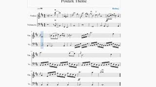 Sheet Music Theme Poldark ViolinCello [upl. by Louisa142]