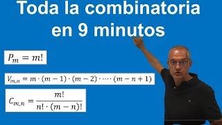 Toda la combinatoria en 9 minutos [upl. by Nafri]